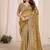 Pink embroidered georgette saree