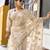 Chiku embroidered banarasi tissue saree