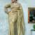 Pista embroidered banarasi silk saree