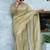 Pista embroidered banarasi silk saree