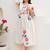 Off white digital print full round flair kota checks kurti