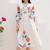 Off white digital print full round flair kota checks kurti