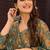 Dusty green heavy digital printed maslin anarkali palazzo style
