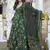 Drak green heavy digital printed maslin anarkali style