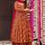 Orange heavy digital printed maslin anarkali palazzo style