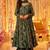 Green heavy digital printed maslin anarkali palazzo style
