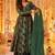 Green heavy digital printed maslin anarkali palazzo style