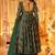 Green heavy digital printed maslin anarkali palazzo style