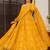 Yellow heavy digital printed maslin anarkali style