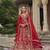 Red Premium Silk Bridal Lehenga with Hand Embroidery & Zarkan Work for wedding