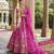 pink Premium Silk Bridal Lehenga with Hand Embroidery & Zarkan Work for wedding
