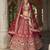 Red Premium Silk Bridal Lehenga with Hand Embroidery & Zarkan Work for wedding