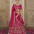 pink Premium Silk Bridal Lehenga with Hand Embroidery & Zarkan Work for wedding