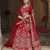 red Premium Silk Bridal Lehenga with Hand Embroidery & Zarkan Work for wedding