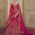 pink Premium Silk Bridal Lehenga with Hand Embroidery & Zarkan Work for wedding