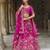 pink Premium Silk Bridal Lehenga with Hand Embroidery & Zarkan Work for wedding