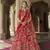 Red Premium Silk Bridal Lehenga with Hand Embroidery & Zarkan Work for wedding