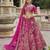 pink Premium Silk Bridal Lehenga with Hand Embroidery & Zarkan Work for wedding