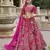 Pink Silk Bridal Lehenga with Hand Embroidery & Zarkan Work for wedding