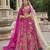 pink Premium Silk Bridal Lehenga with Hand Embroidery & Zarkan Work for wedding