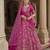pink Premium Silk Bridal Lehenga with Hand Embroidery & Zarkan Work for wedding