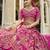pink Premium Silk Bridal Lehenga with Hand Embroidery & Zarkan Work for wedding