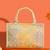 Multicolor silk floral embroidered tote bag