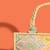 Multicolor silk floral embroidered tote bag