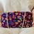 Blue wool floral embroidered clutch