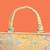 Multicolor silk floral embroidered tote bag