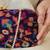 Blue wool floral embroidered clutch