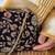 Black silk floral embroidered clutch