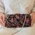 Black wool embroidered clutch