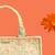 Beige silk floral embroidered tote bag