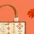 Multicolor silk embroidered tote bag