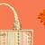 Multicolor silk embroidered tote bag