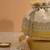 Yellow silk floral embroidered potli bag