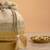 Yellow silk floral embroidered potli bag