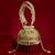 Gold silk floral embroidered potli bag