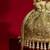 Gold silk floral embroidered potli bag