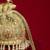 Gold silk floral embroidered potli bag