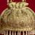 Gold silk floral embroidered potli bag