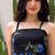 Black heavy digital printed faux georgette gown style