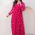 Pink heavy digital printed faux georgette gown style