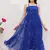 Blue heavy digital printed faux georgette gown style