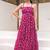 Magenta heavy digital printed faux georgette gown style