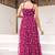 Magenta heavy digital printed faux georgette gown style