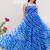 Blue heavy digital printed faux georgette gown style