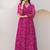 Magenta heavy digital printed faux georgette gown style