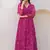 Magenta heavy digital printed faux georgette gown style